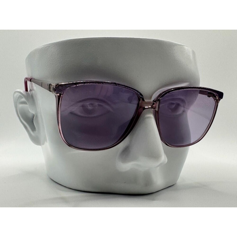 NEW Vintage Eyeglasses Non RX Square Style Purple Monochrome #812 Made In Japan